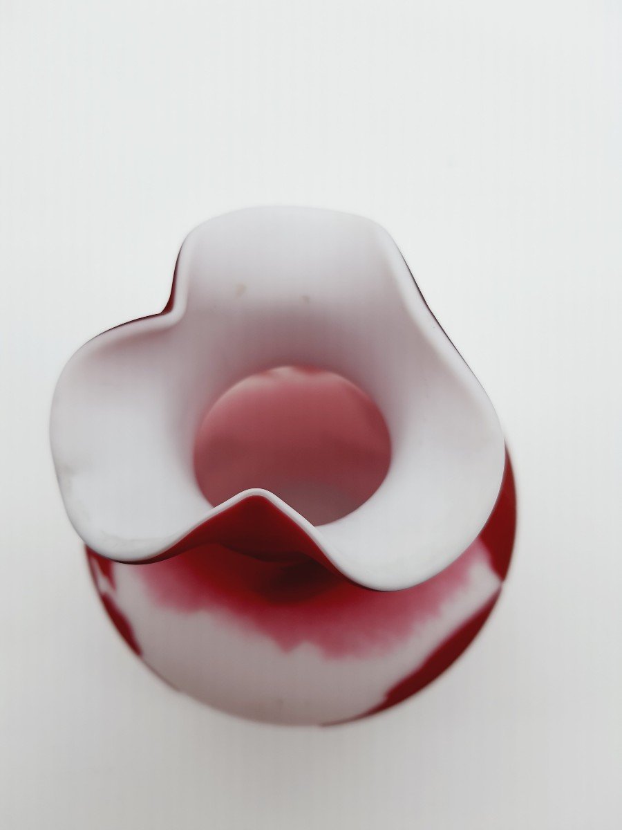 Multilayer Acid-cleared Glass Vase Jean Gauthier Parisian Decorator On Glass 1920 To 1930-photo-3