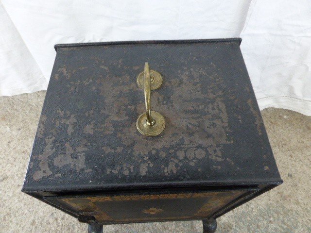 Dish Warmer In Painted Tin Victorian Period-photo-4