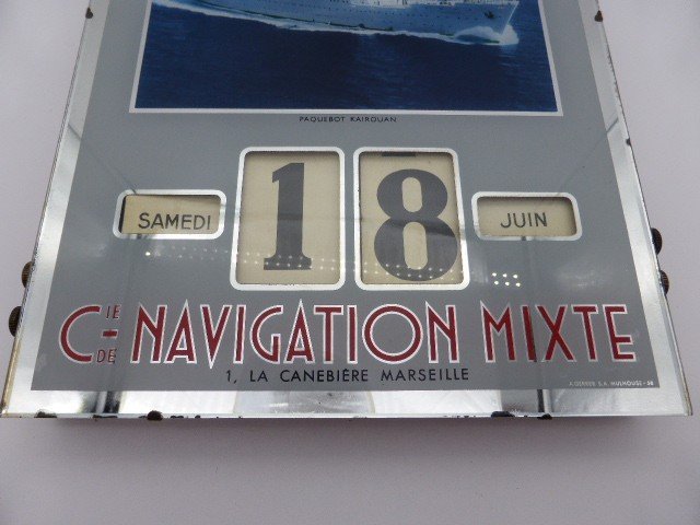 Calendrier Perpétuel Cie De Navigation Mixte La Canebière Marseille-photo-2