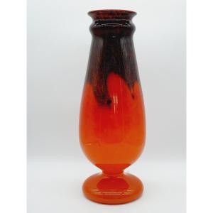 Important Vase Schneider Sur Pied Douche Série Jade Vers 1925 Hauteur 49cm Poids 3kg670