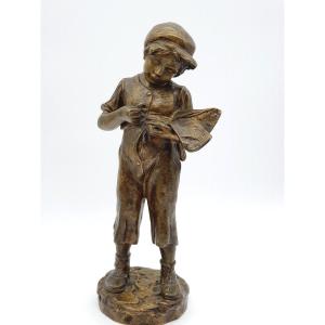 Bronze Signé Bofill, Marchand De Journaux , "antoine Bofill 1875-1925