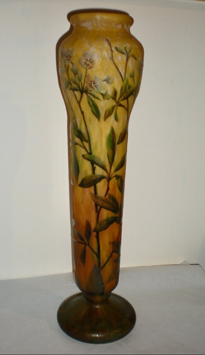 Peach Blossom - Daum Nancy Art Nouveau Vase-photo-2