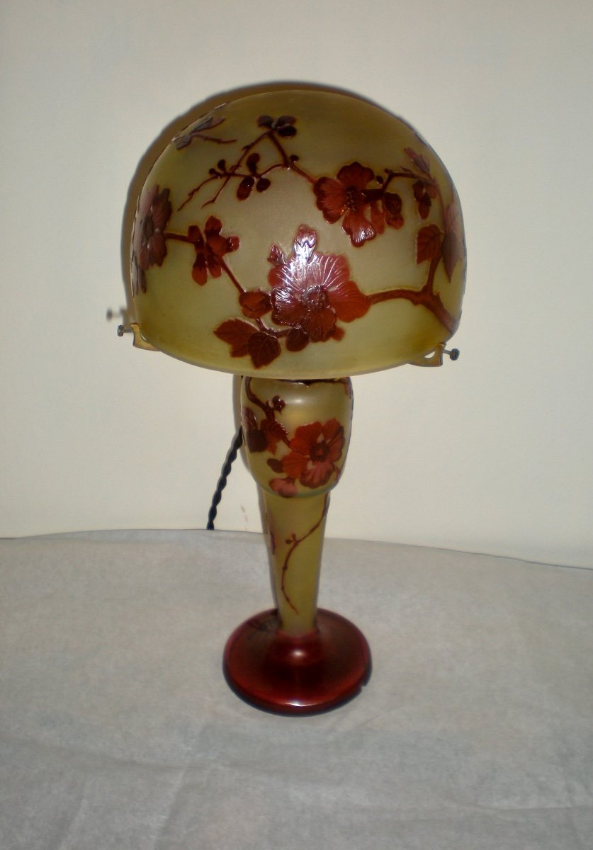 Japanese Cherry - Gallé Art Nouveau Lamp-photo-1