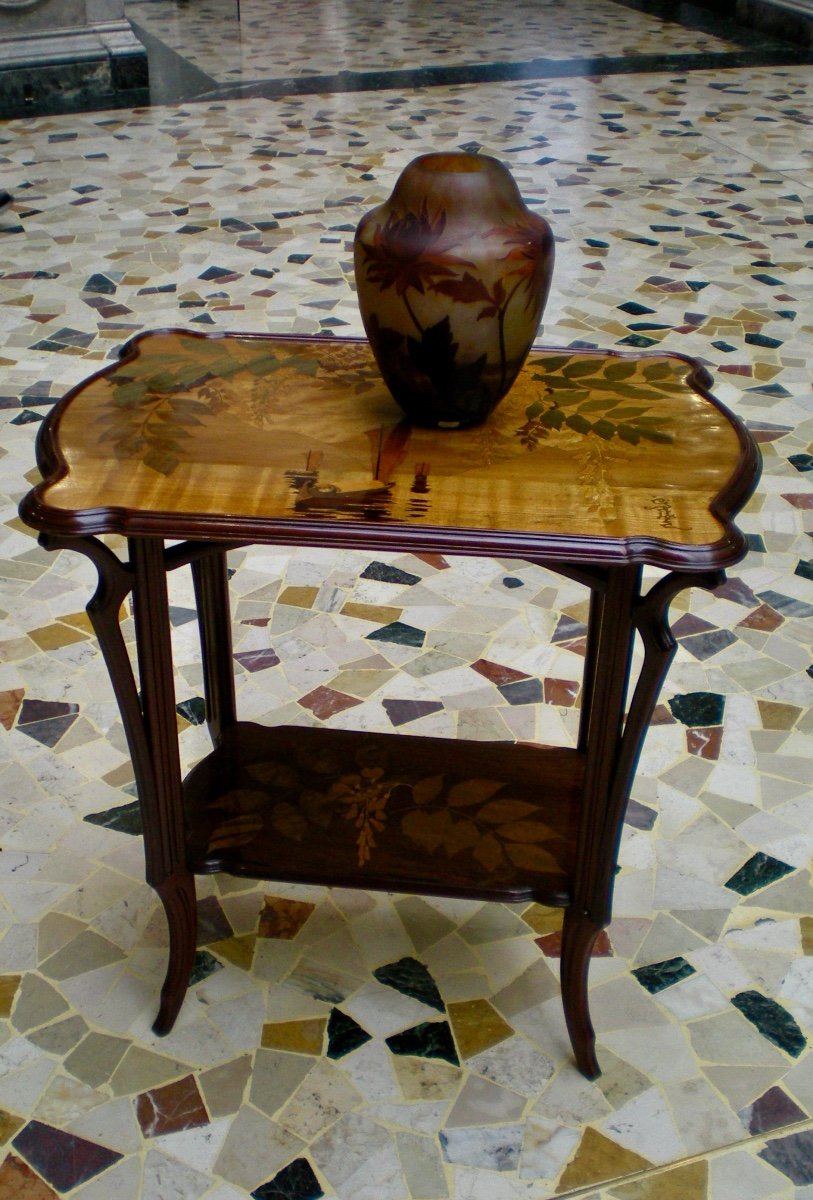 Seascape - Gallè Art Nouveau Table-photo-2