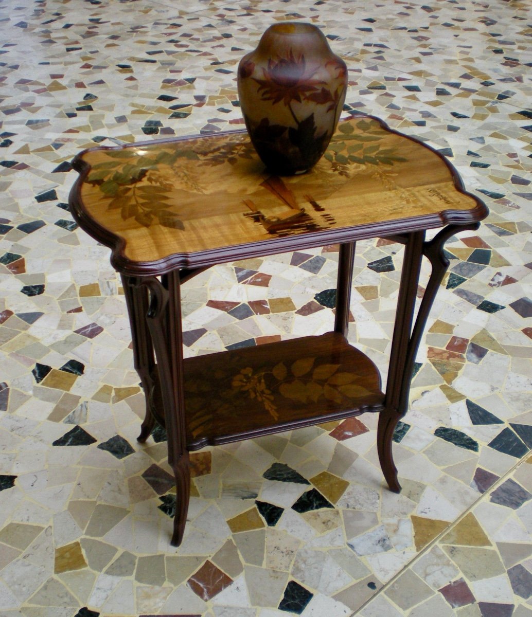 Seascape - Gallè Art Nouveau Table-photo-3