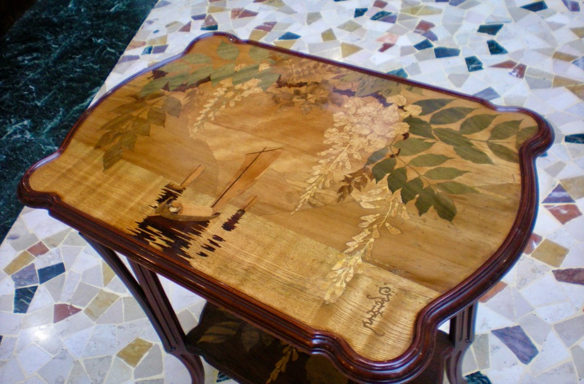 Seascape - Gallè Art Nouveau Table-photo-1