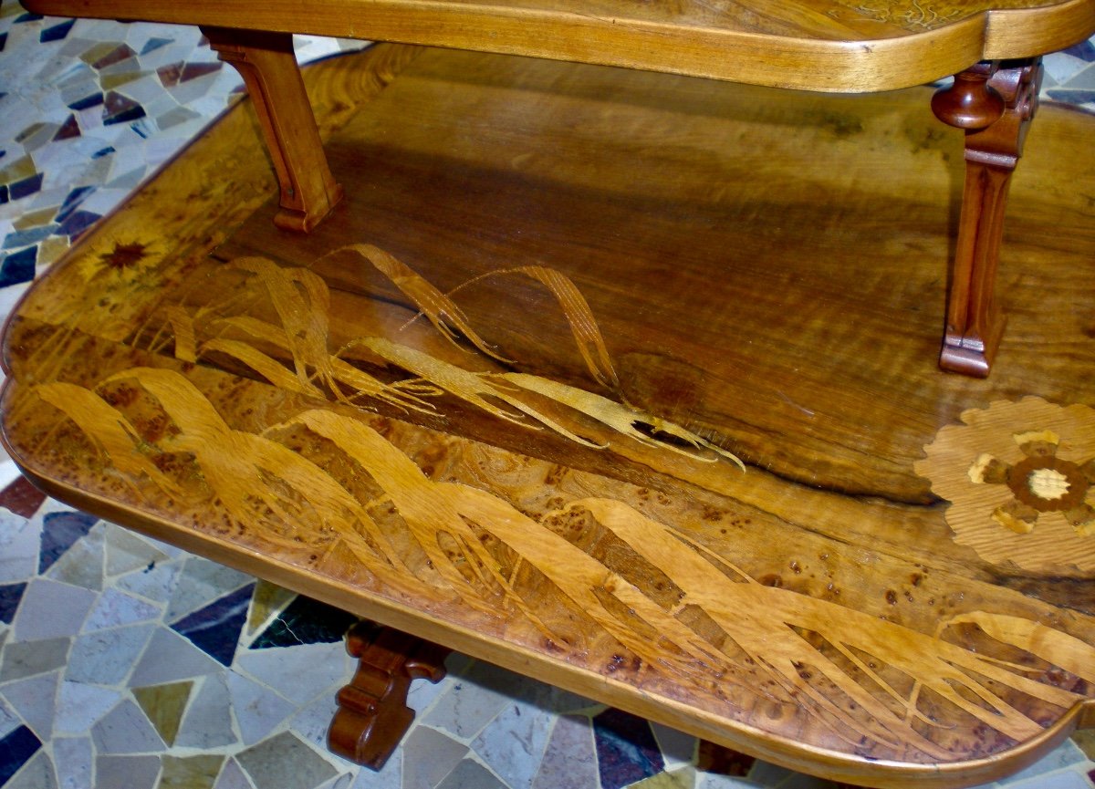 Epis De Blé - Art Nouveau Galle Table-photo-6