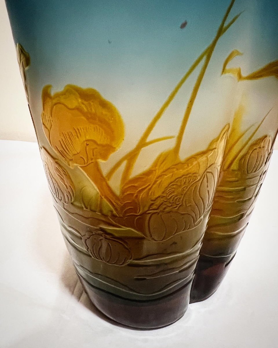 Aquatic Vegetation - Galle Art Nouveau Vase-photo-4