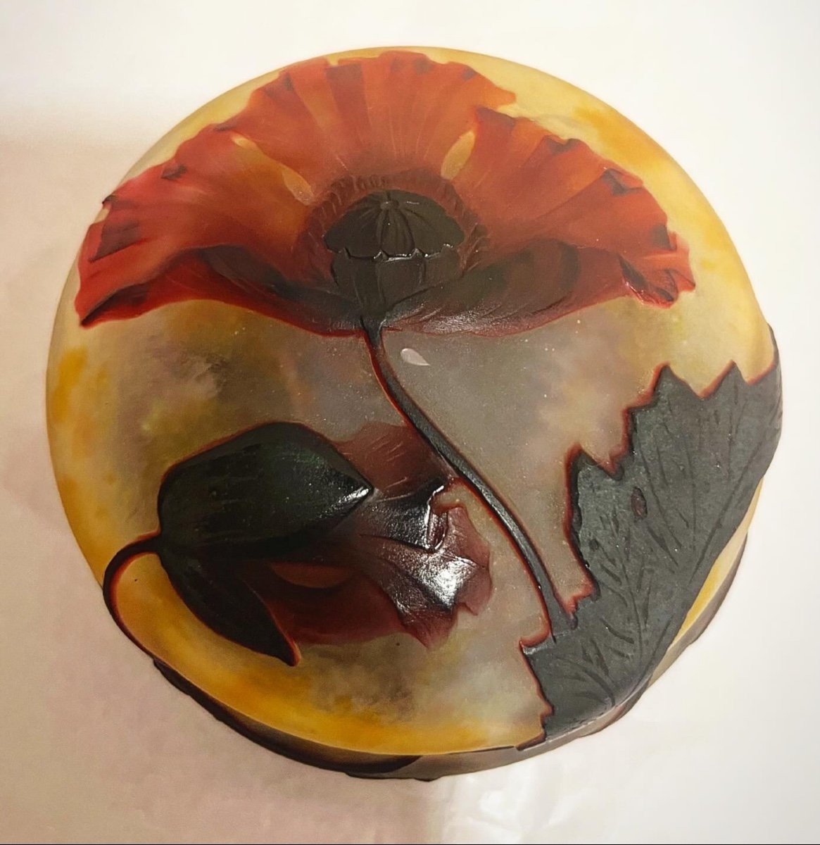 Poppies - Art Nouveau Daum Nancy Bonbonniere -photo-4