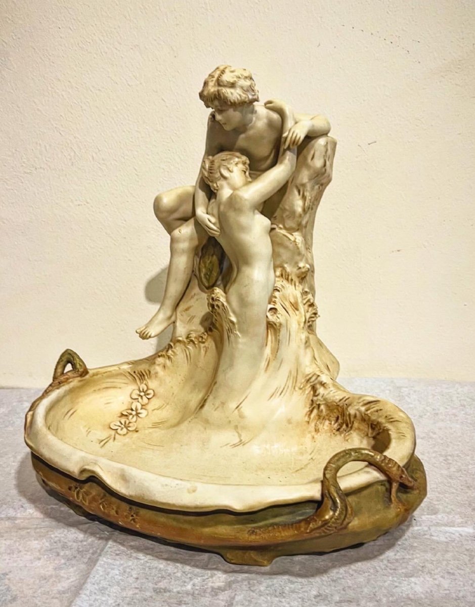 The Lovers - Art Nouveau Royal Dux Vide Poches 