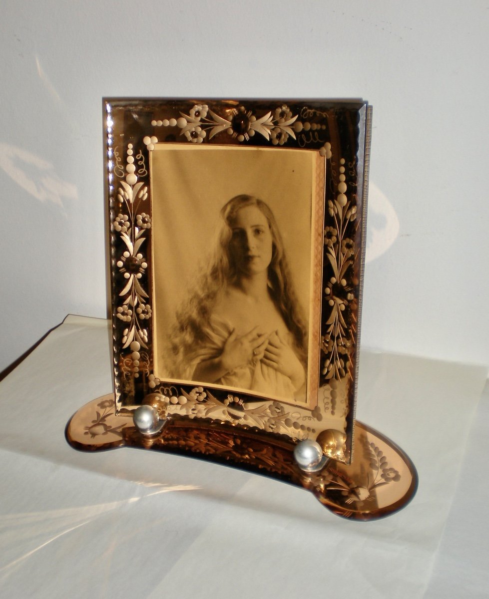 1950s Mirrored Photo Frame-photo-2