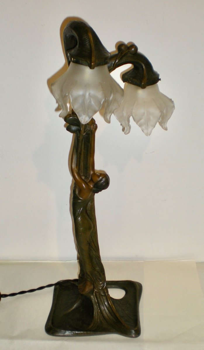 Lampe/sculpture Art Nouveau P. Tereszczuk-photo-3