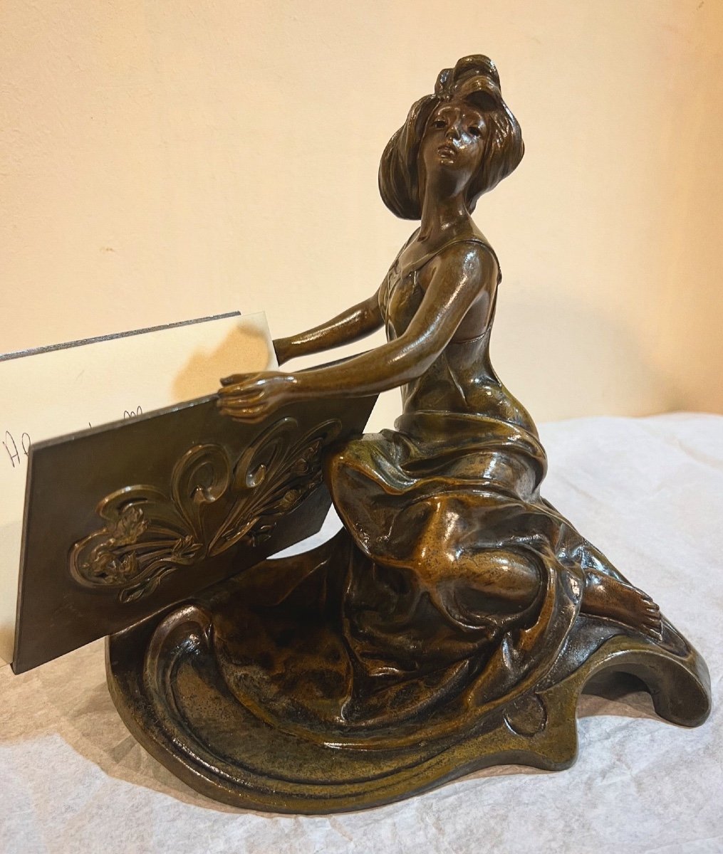 Clara Pfeffer Art Nouveau Letter Holder -photo-3