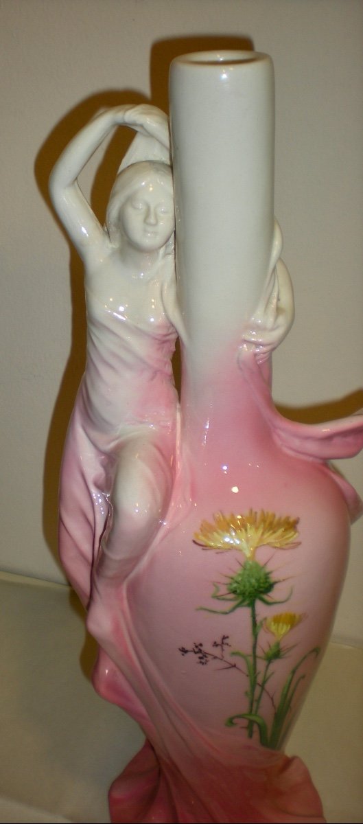 Massier Art Nouveau Vase/sculpture-photo-3