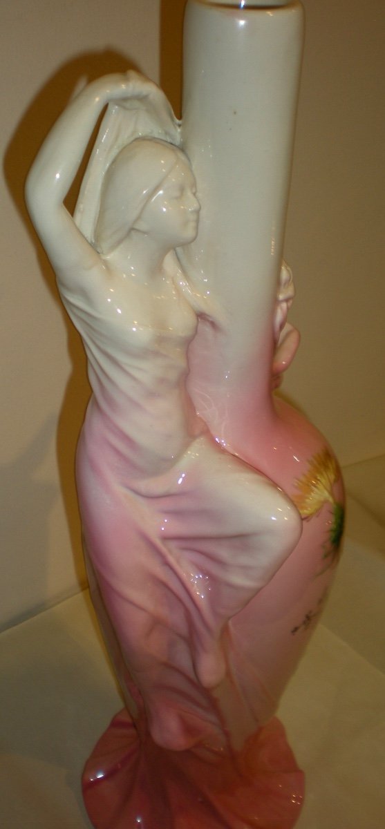 Massier Art Nouveau Vase/sculpture-photo-4