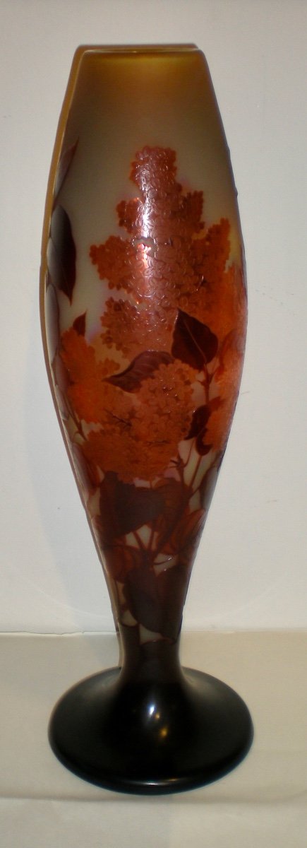 Lilac - Large Art Nouveau Vase Gallè-photo-3