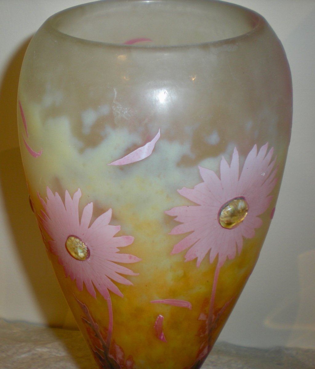 Daisies - Daum Nancy Art Nouveau Vase-photo-3