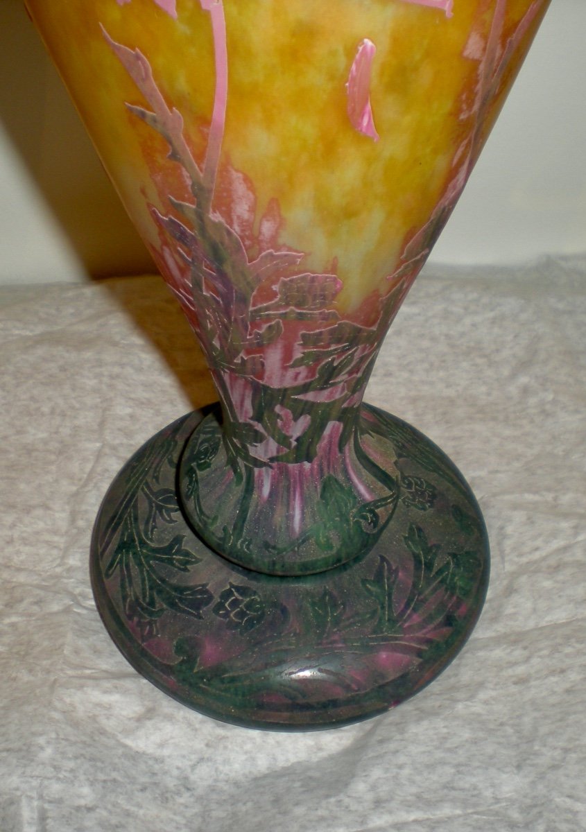 Daisies - Daum Nancy Art Nouveau Vase-photo-1