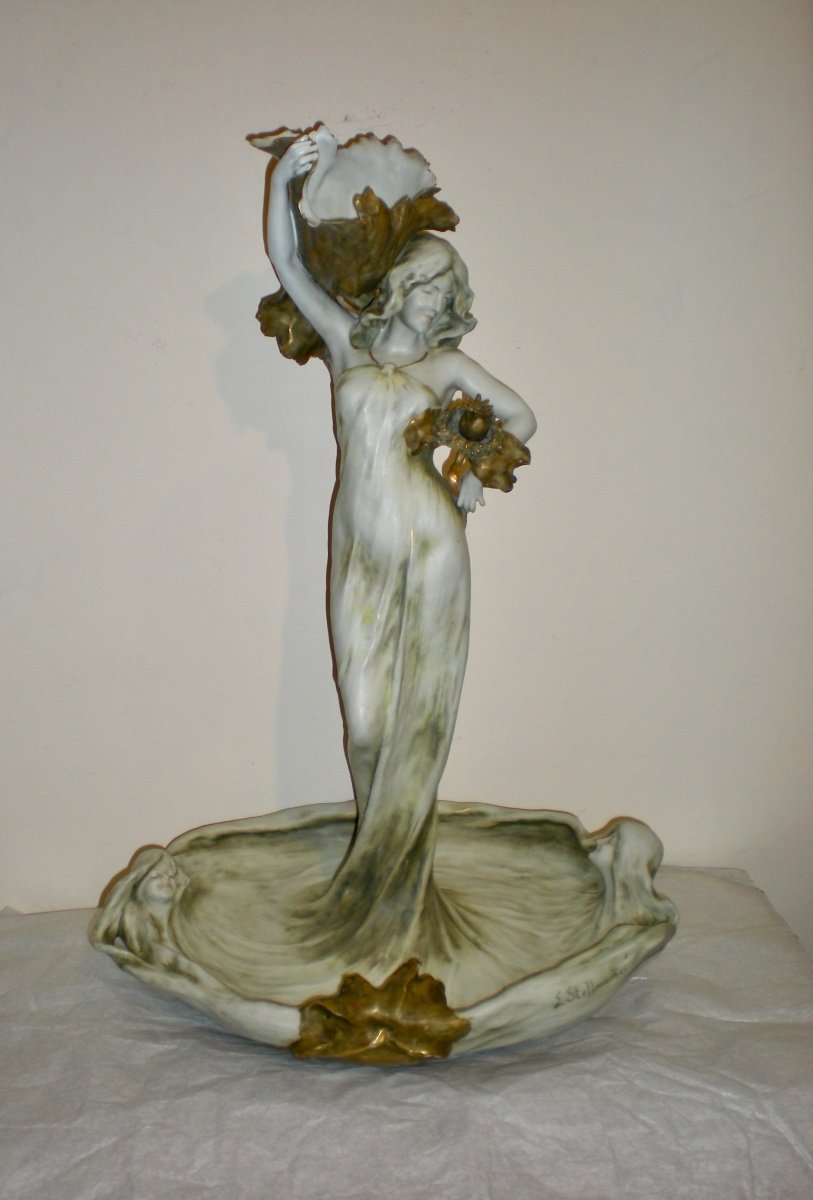 The Poppy Sculpture - Sculpture/vide Poches Art Nouveau Amphora -photo-2