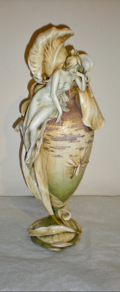 Iris - Amphora Art Nouveau Vase/sculpture-photo-2