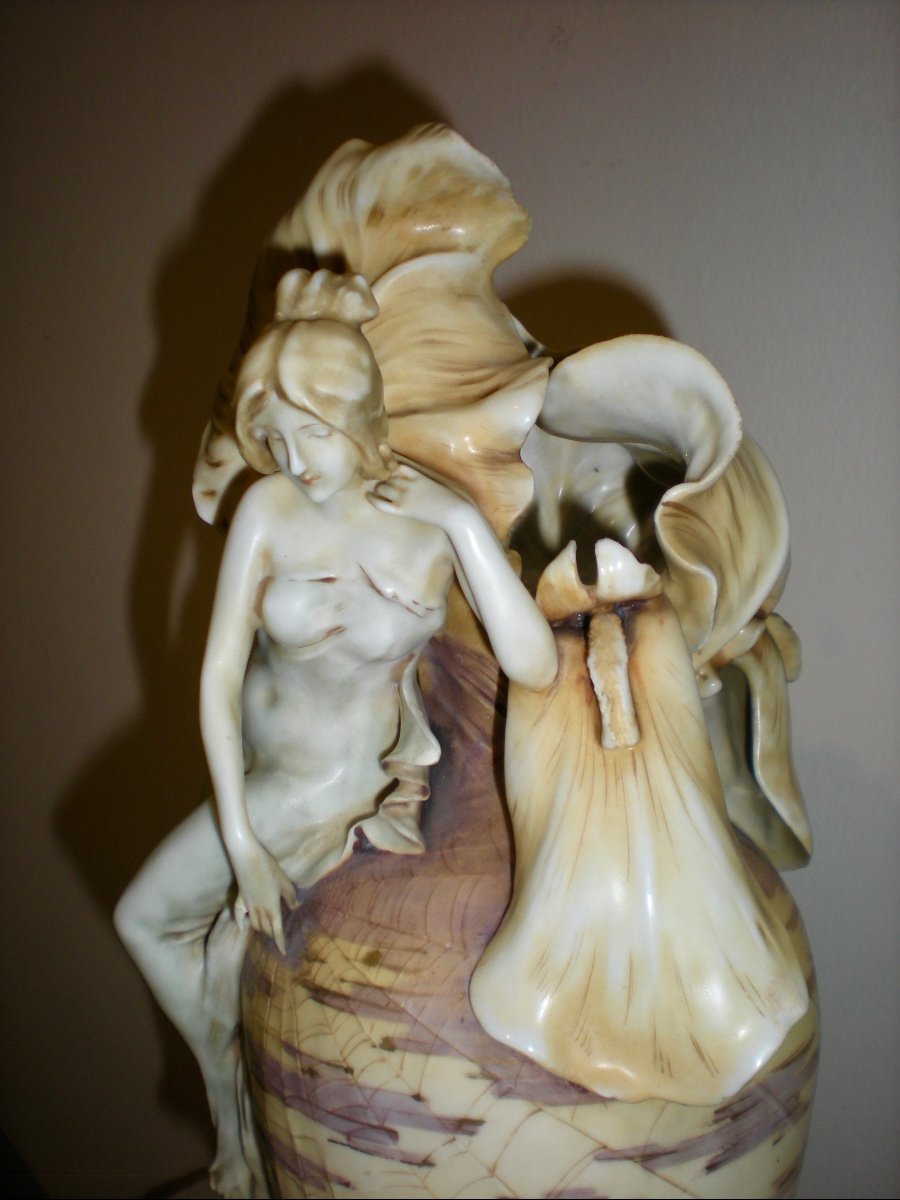 Iris - Amphora Art Nouveau Vase/sculpture-photo-3