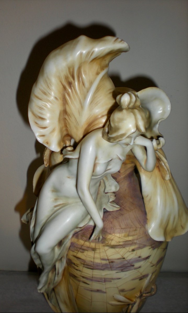 Iris - Amphora Art Nouveau Vase/sculpture-photo-4