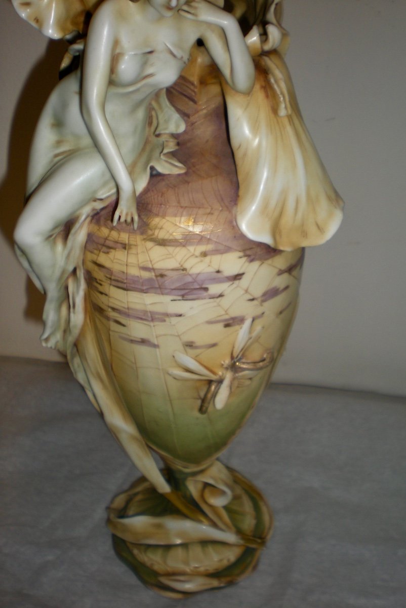 Iris - Amphora Art Nouveau Vase/sculpture-photo-2