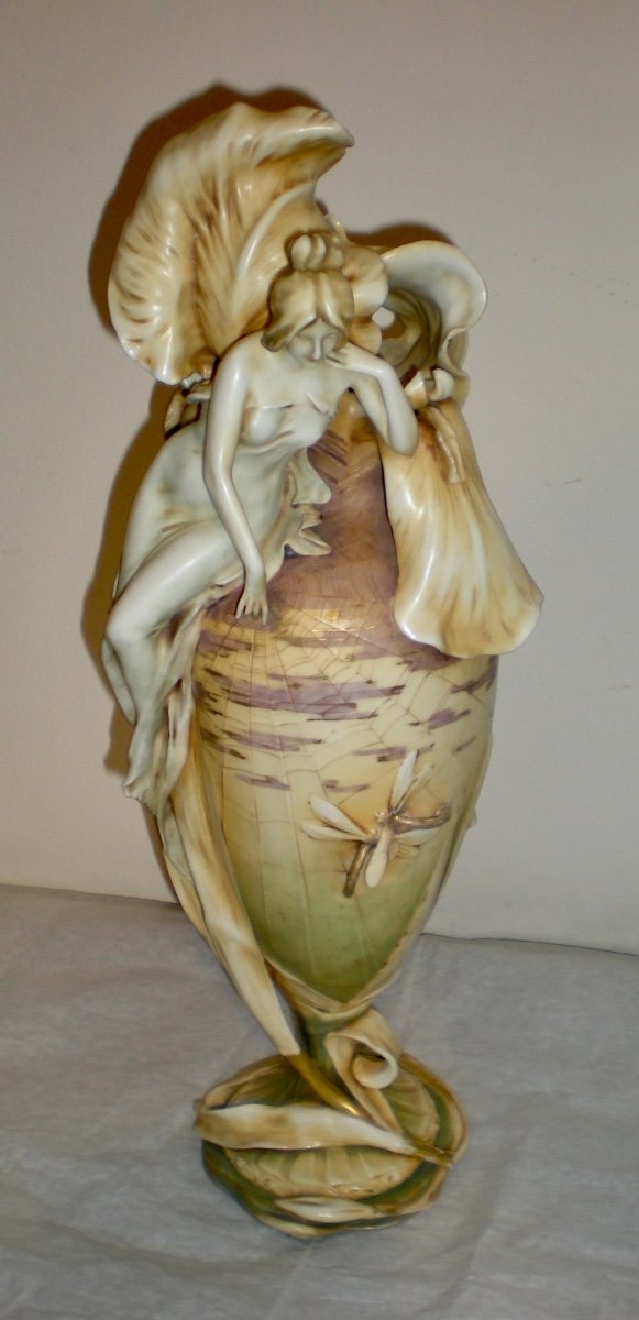 Iris - Amphora Art Nouveau Vase/sculpture-photo-3