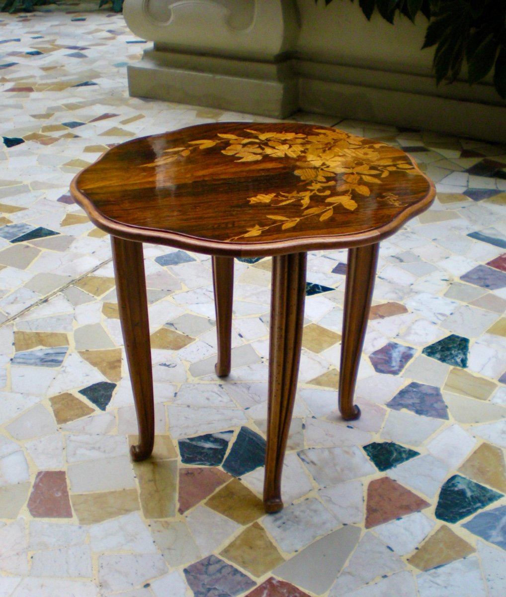 Clematis-coffee Table Art Nouveau Gallè-photo-3