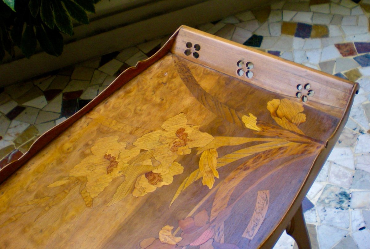 Glaïeuls - Table Art Nouveau Gallè-photo-1