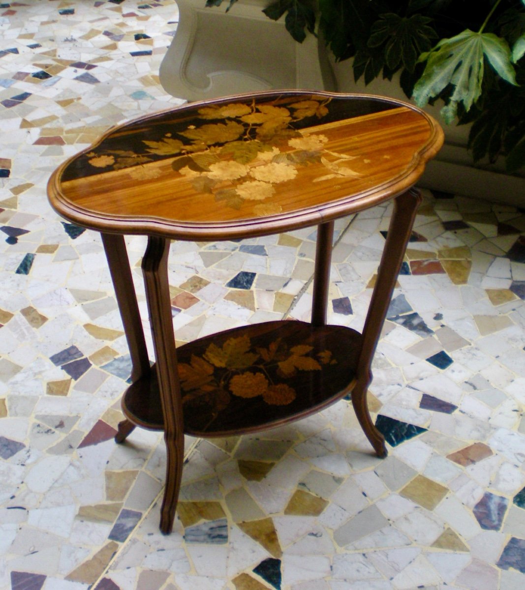 Boules De Neige And Butterflies - Gallè Art Nouveau Table-photo-2