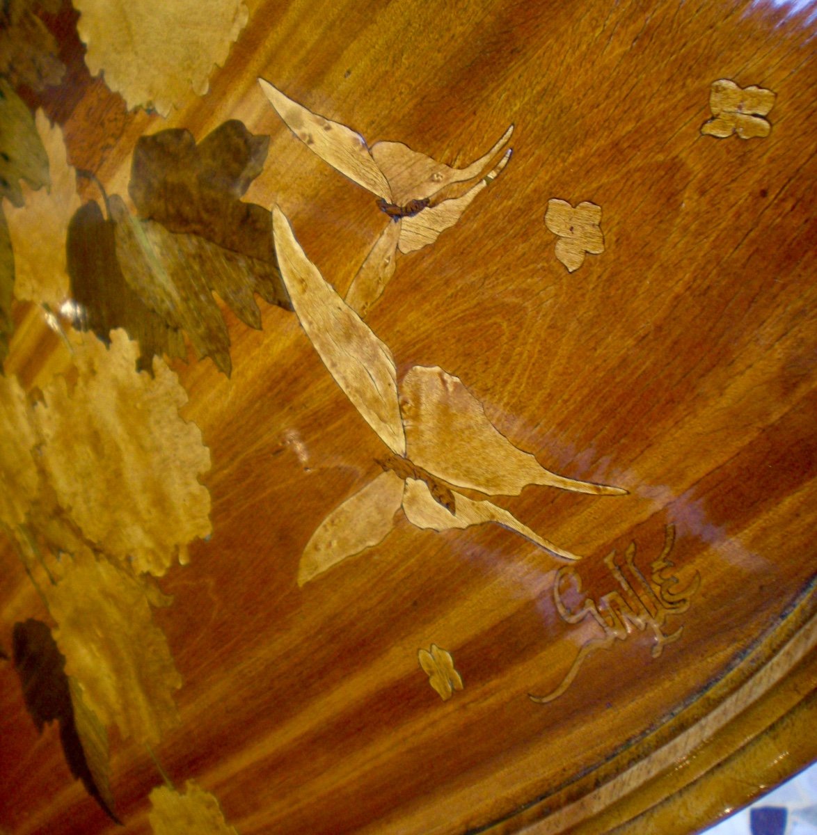 Boules De Neige And Butterflies - Gallè Art Nouveau Table-photo-1