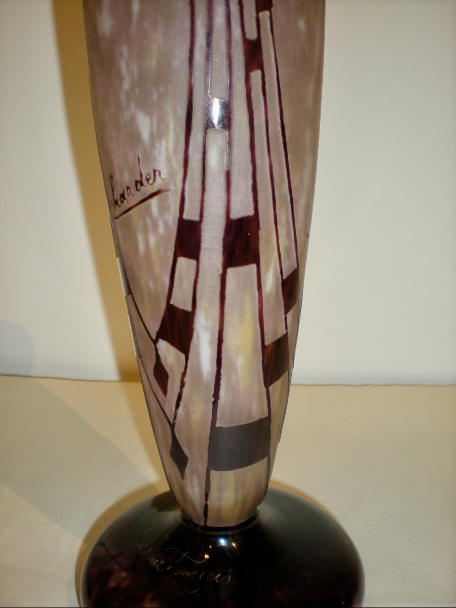 Colliers- Vase Art Déco Le Verre Français-photo-1