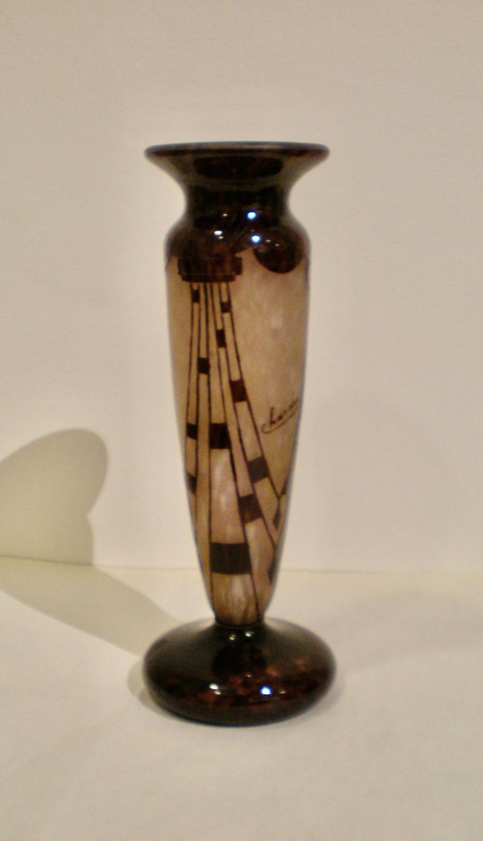 Colliers- Vase Art Déco Le Verre Français