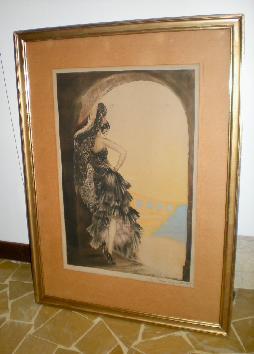 Tango In Seville - Art Deco Drypoint Louis Icart-photo-2