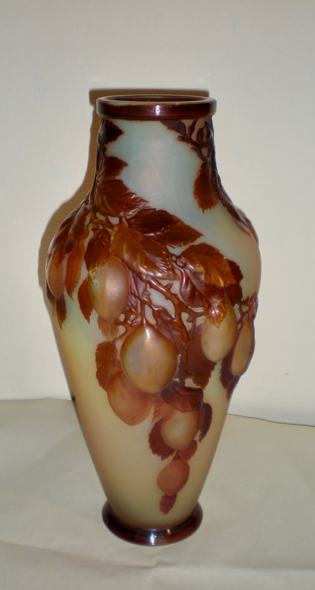 Plums - Gallè Blown Vase-photo-1