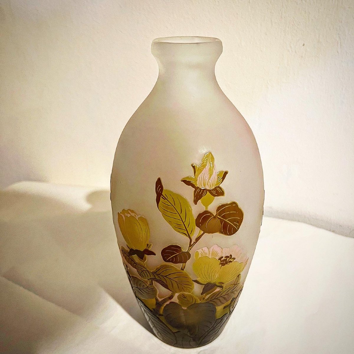 églantines - Vase Art Nouveau Gallé-photo-2