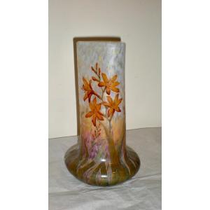 Montbretia- Vase Art Nouveau Daum Nancy