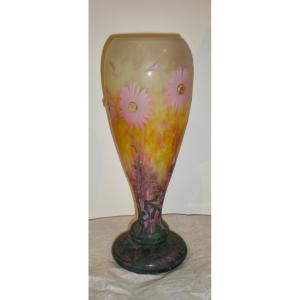 Daisies - Daum Nancy Art Nouveau Vase