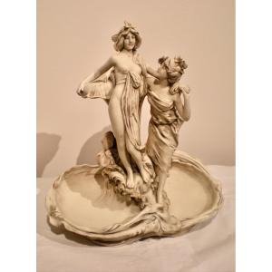 Friends - Sculpture /vide Poches Art Nouveau Royal Dux