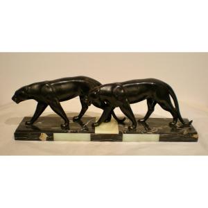 Panthers - Art Deco Sculpture