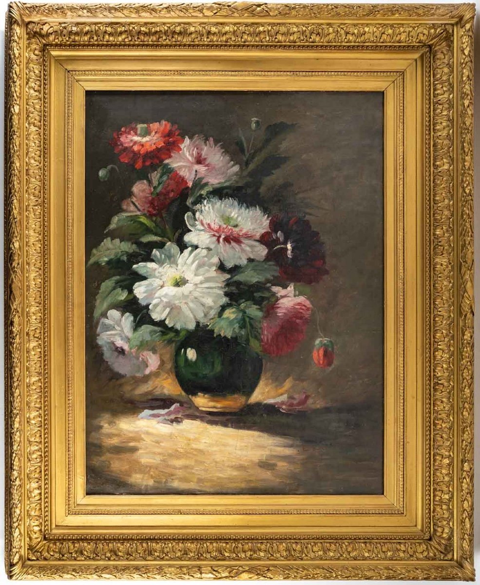 French Work Floral Composition Late Nineteenth Century