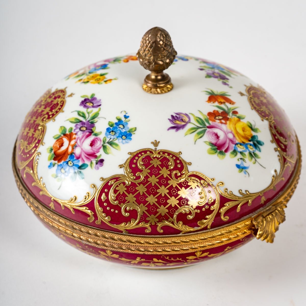 Jewelry Box In Porcelain And Gilt Bronze  Nap III Period-photo-2