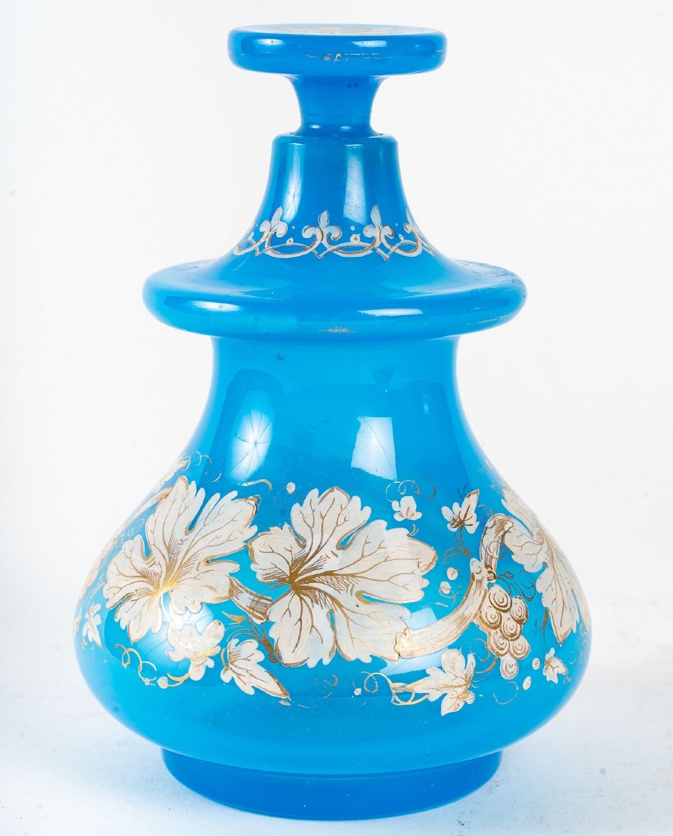 Nineteenth Century Blue Opaline Water Service-photo-4