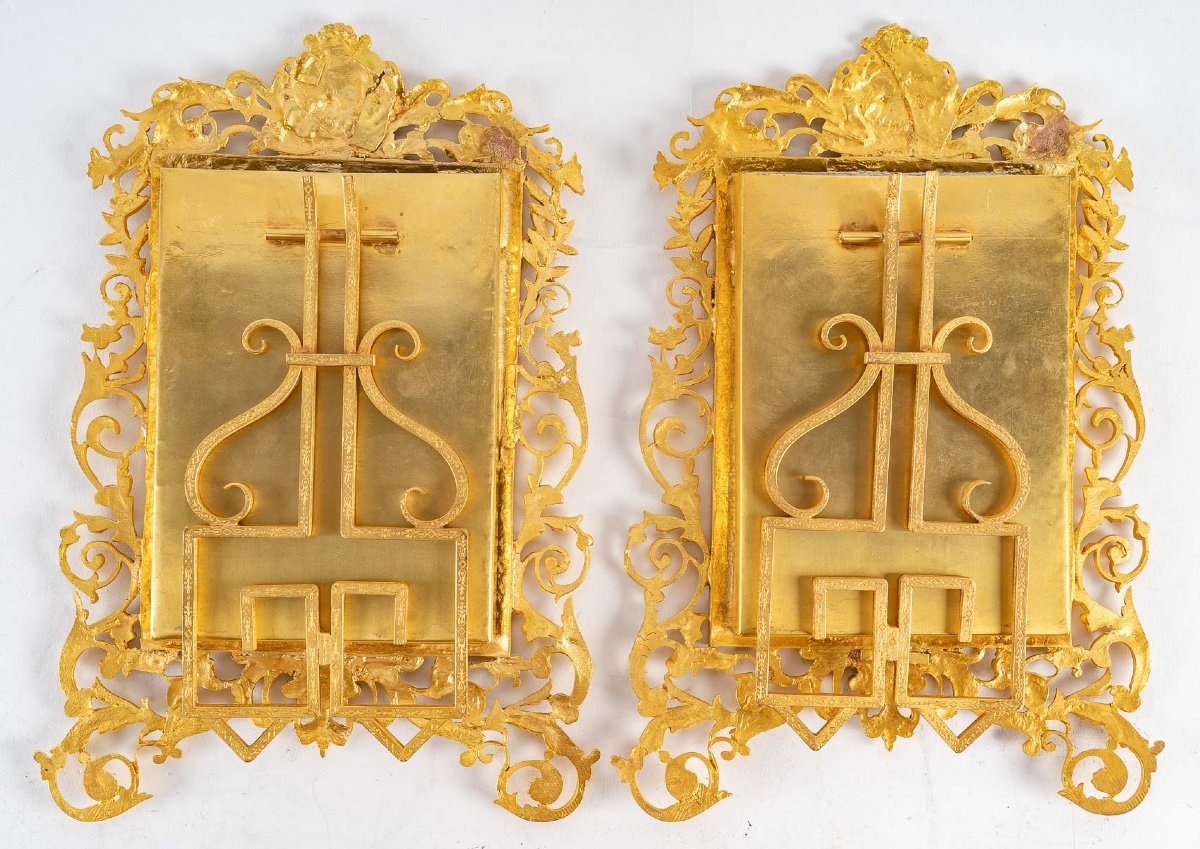 Pair Of Gilt Bronze Photo Frames Late Nineteenth Century-photo-4