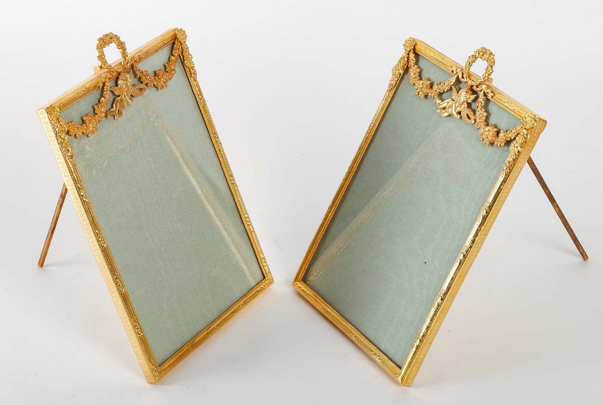 Pair Of Photo Frames With Angels Late Nineteenth Century-photo-5