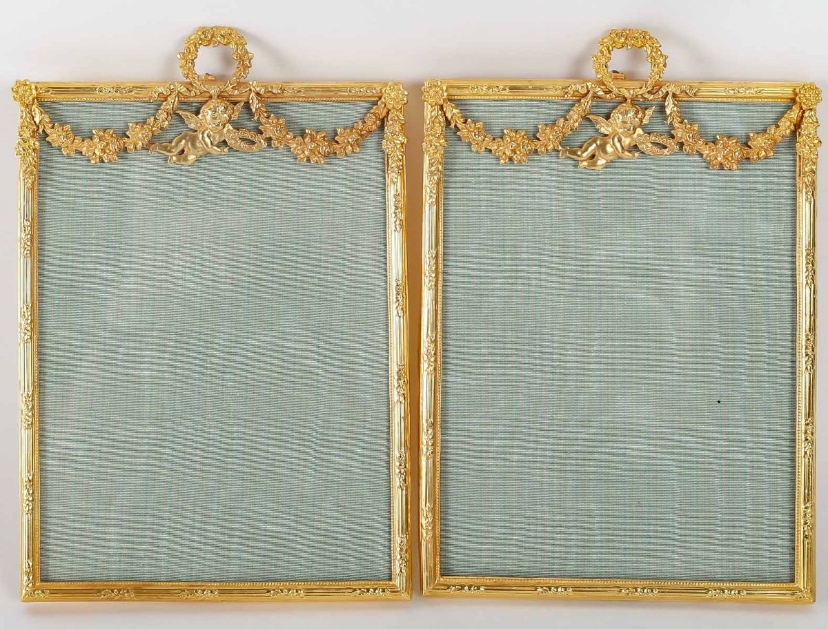 Pair Of Photo Frames With Angels Late Nineteenth Century