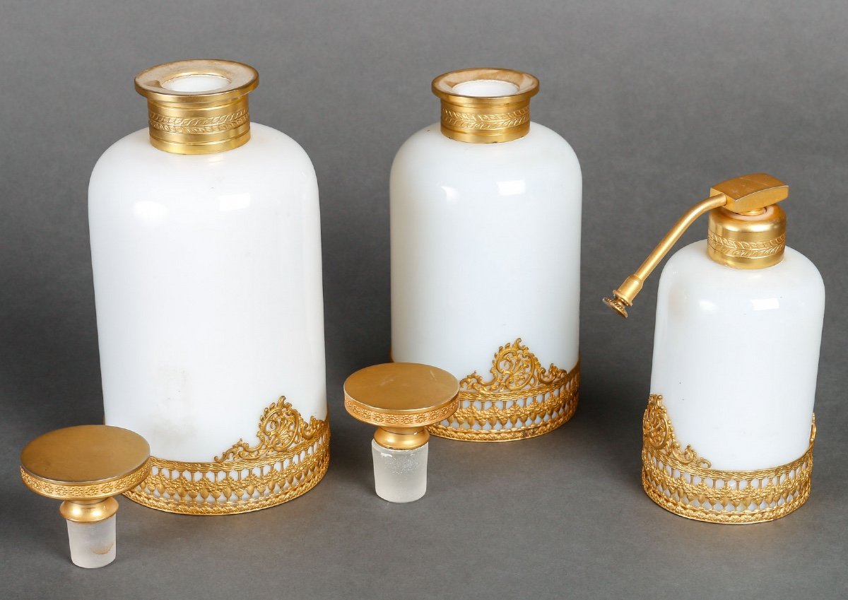 Siècle service de toilette en opaline de baccarat époque Charles 10-photo-3