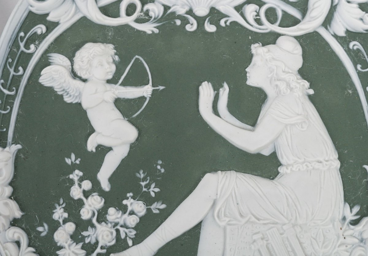 Une Paire De Plaques en porcelaine de style Wedgwood Fin XIXème Siècle -photo-1