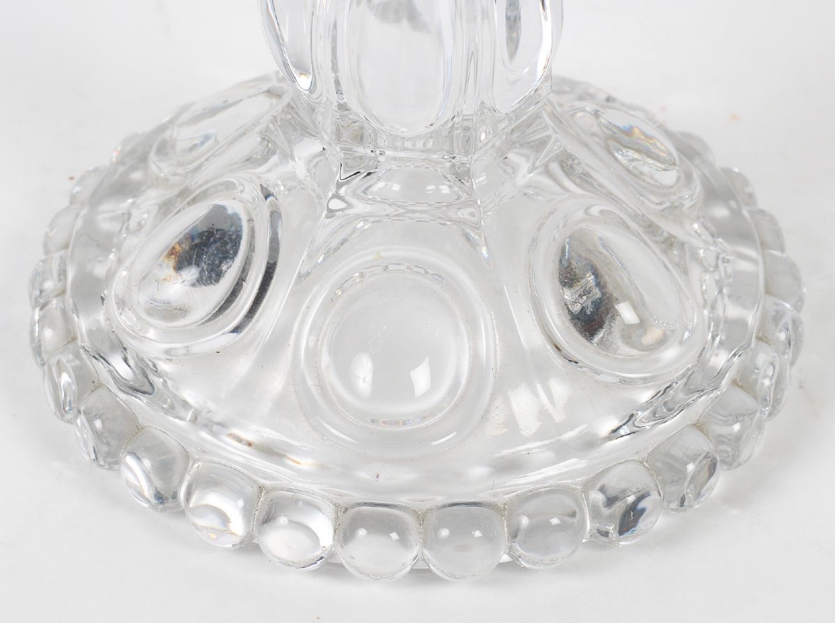 Une Paire De Candélabres En Cristal De Baccarat début XXème Siècle -photo-5